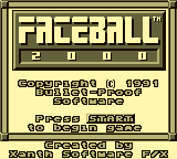 Faceball 2000 screenshot 3 for GameBoy